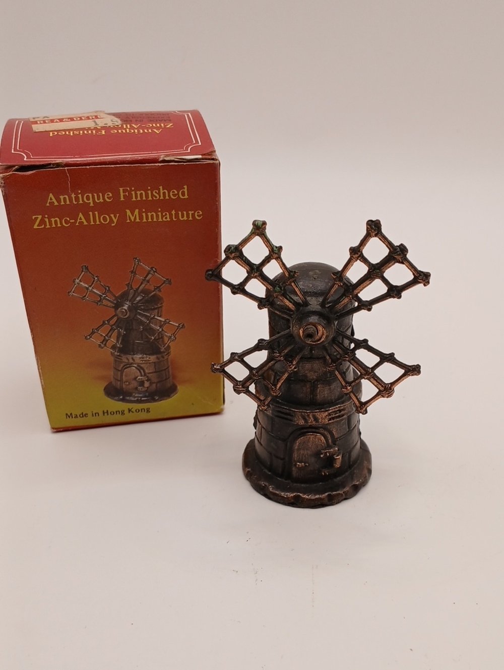 Vintage Die-Cast Windmill Pencil Sharpener w/ Box